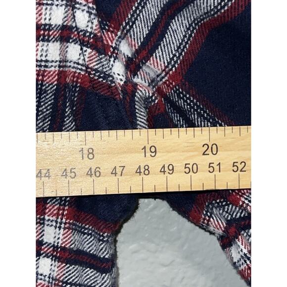 Jachs Casual Long Sleeve Button Down Flannel Mens Size Medium Navy Blue - Picture 6 of 10